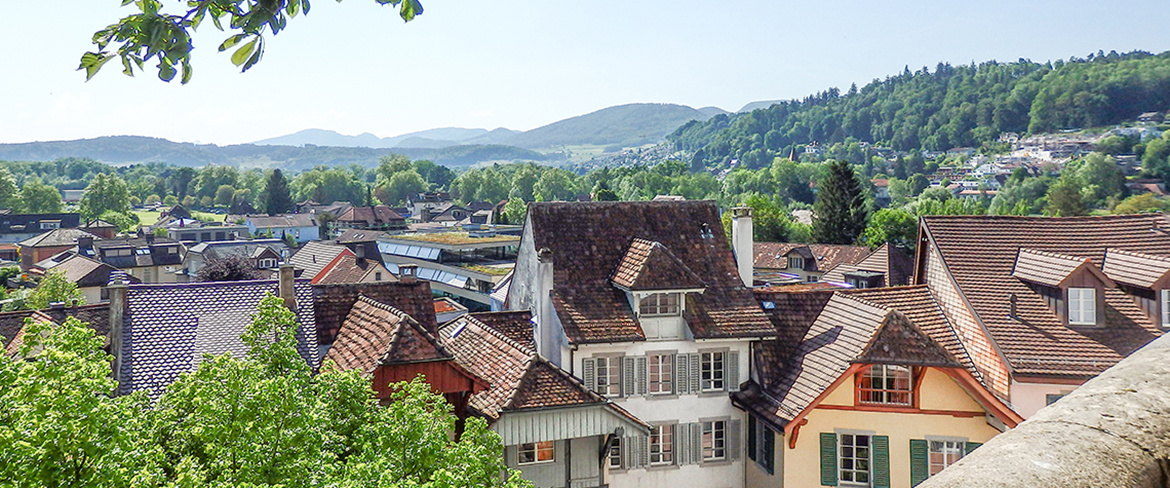 Hintergrundbild - Blick über Aarau